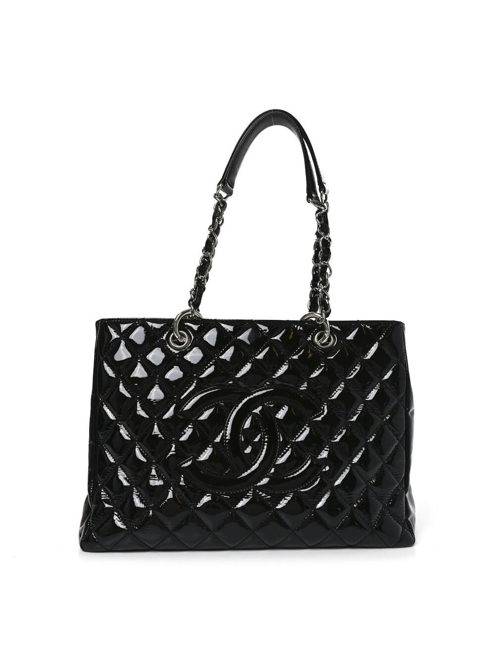 Chanel Patent Quilted Grand Shopping #264865C17B